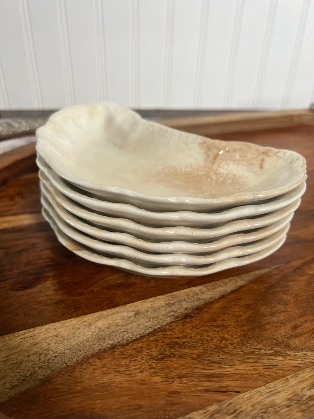 Antique Bone Plates (set of 6)
